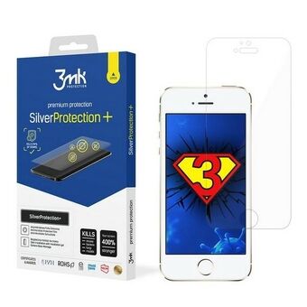 3MK Silver Protect + iPhone 5 / 5S / SE Våtmontert antimikrobiell film