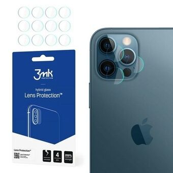 3MK Linsebeskyttelse for iPhone 12 Pro, beskyttelse til kameraobjektivet, sett med 4 stykker.