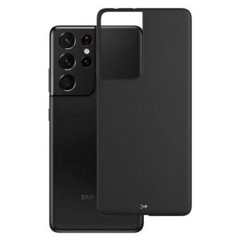 3MK Matt-etui Samsung G998 S21 Ultra, svart/sort