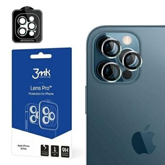 3MK Lens Protection Pro iPhone 12 Pro, beskyttelse for kameraobjektivet med monteringsramme, 1 stykke.