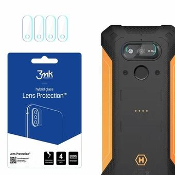 3MK Linsebeskyttelse for MyPhone Hammer Explorer Plus Eco. Beskyttelse for kameraobjektiv, 4 stykker.