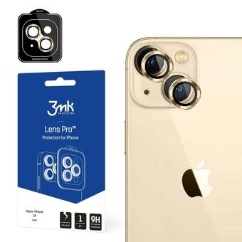 3MK Linsebeskyttelse Pro iPhone 14 6,1" gull Lensedeksel med monteringsramme 1 stk.