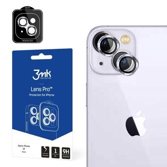 3MK Lens Protection Pro iPhone 14 6,1" lilla Linsbeskytter for kamera med monteringsramme 1stk.