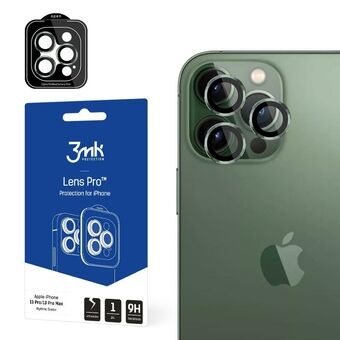 3MK Objektivbeskyttelse Pro for iPhone 13 Pro / 13 Pro Max, grønn/alpin grønn. Objectivbeskyttelse med monteringsramme, 1 stk.