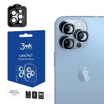 3MK Linsebeskyttelse Pro iPhone 13 Pro / 13 Pro Max blå/sierra blå Linsebeskyttelse for kamera med monteringsramme 1 stk.