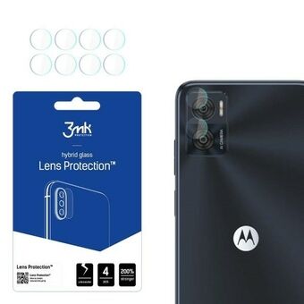 3MK Linsebeskytter for Motorola Moto E22. Beskytter kameralinsen. Inkluderer 4 stykker.