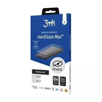 3MK HardGlass Max Privacy iPhone 14 Pro 6,1" svart/sort, FullScreen Glass