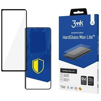 3MK HardGlass Max Lite Sam Z Fold 3 5G (Front) svart Svært beskyttende glassplate for heldekkende skjerm (lite).