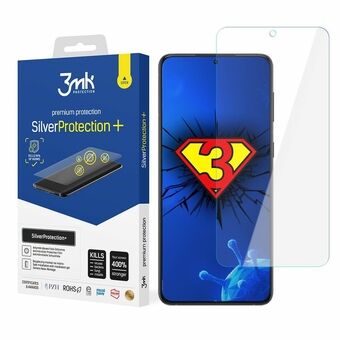 3MK Silver Protect+ Sam S23 Ultra S918 er en antibakteriell våtmontert film.