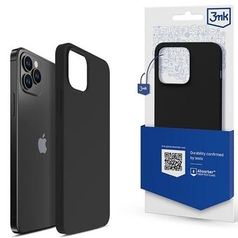 3MK Silikondeksel iPhone 12 Pro Max 6,7" svart/svart