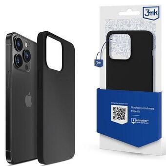 3MK Silikondeksel iPhone 14 Pro Max 6,7" svart/svart