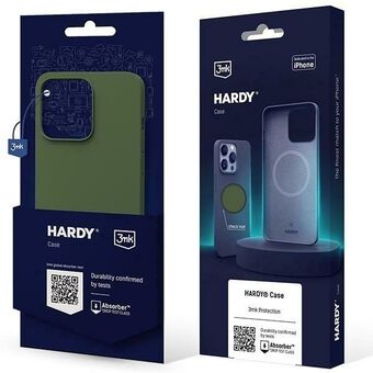 3MK Hardy Case for iPhone 15 Plus 6.7" i fargen grønn/alpine green med MagSafe.