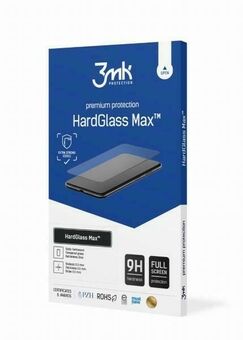 3MK HardGlass Max iPhone 15 Pro Max 6.7" svart, Fullscreen Glass