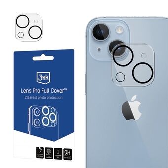 3MK Lens Pro Full Cover iPhone 14/14 Plus Hardened Glass for camera lens with mounting frame 1 piece