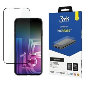3MK NeoGlass iPhone 15 6.1" svart/svart