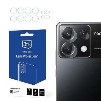 3MK Linsebeskyttelse for Poco X6 5G - Beskyttelse for kameraobjektivet, 4 stk.