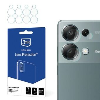 3MK Lens Protect Redmi Note 13 Pro 4G er et beskyttelsesdeksel for kameraobjektivet, med 4 stykker inkludert.