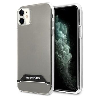 AMG AMHCN61TCBW iPhone 11 6,1" klar/gjennomsiktig hard veske Elektrisk plate svart/hvit