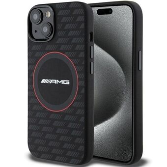AMG AMHMP15S23SMRK iPhone 15 / 14 / 13 6.1" svart hardcase med silikonkarbonmønster MagSafe