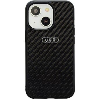 Audi Carbon Fiber iPhone 14 6,1" svart/svart deksel AU-TPUPPCIP14-R8/D2-BK