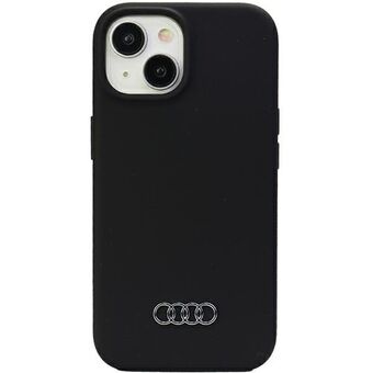 Audi Silikon Etui iPhone 15 Plus 6,7" svart/svart hardcase AU-LSRIP15M-Q3/D1-BK