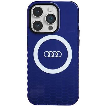 Audi IML stort logo MagSafe-etui for iPhone 14 Pro 6.1" i fargen blå/marineblå hardcase AU-IMLMIP14P-Q5/D2-BE.