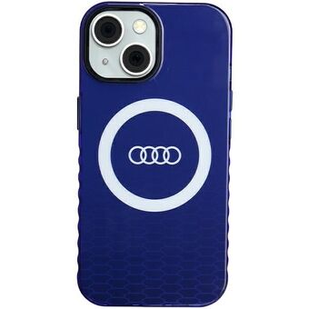 Audi IML stort logo MagSafe-etui for iPhone 15 / 14 / 13 6.1" blått hardcase AU-IMLMIP15-Q5/D2-BE