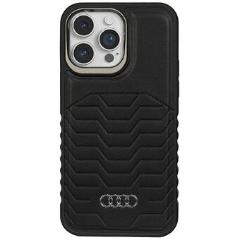 Audi kunstlær MagSafe iPhone 15 Pro Max 6.7" svart hardcase AU-TPUPCMIP15PM-GT/D3-BK