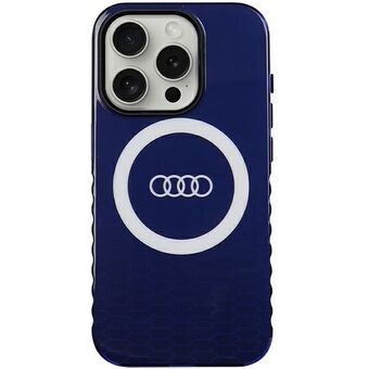 Audi IML Big Logo MagSafe-etui til iPhone 15 Pro 6.1" blå/marineblå hardveske AU-IMLMIP15P-Q5/D2-BE
