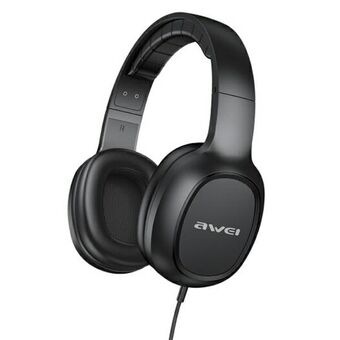 AWEI over-ear hodetelefoner GM-6 jack 3,5 mm svart/svart