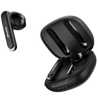 AWEI Bluetooth 5.3 T66 TWS hodetelefoner + dockingstasjon svart/svart