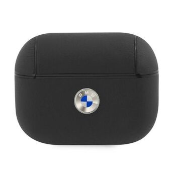 BMW BMAPSSLBK AirPods Pro deksel svart / svart ekte lær sølv logo
