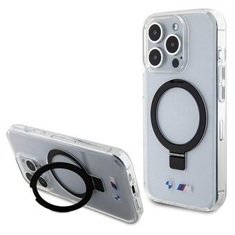 BMW BMHMP15XURST iPhone 15 Pro Max 6.7" gjennomsiktig hardcase med Ring Stand fra M Collection MagSafe.