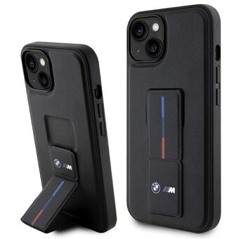 Etuiet BMHCP15S22GSLK til iPhone 15 6.1" i svart, hardcase med grip og varmestempling.