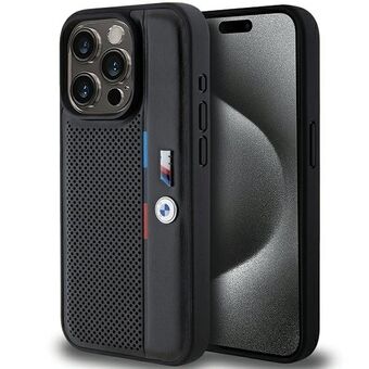 BMW BMHCP15L23PUPVK iPhone 15 Pro 6.1" svart/sort hardcase Perforert Tricolor Line