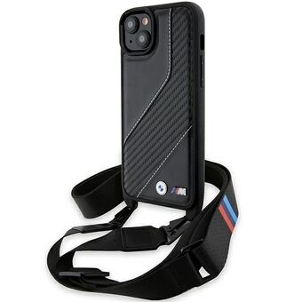 BMW BMHCP15M23PSCCK iPhone 15 Pluss / 14 Pluss 6,7" svart sort hardcase M Edition Carbon Stripe & Strap