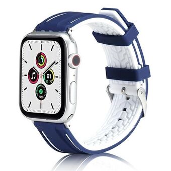 Beline Apple Watch Solid Silikonrem 38/40/41 mm marineblå/hvit marineblå/hvit
