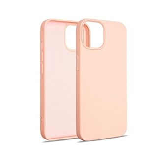 Beline etui i silikon til iPhone 15, 6,1" i fargene rosa-gull/rose gold.