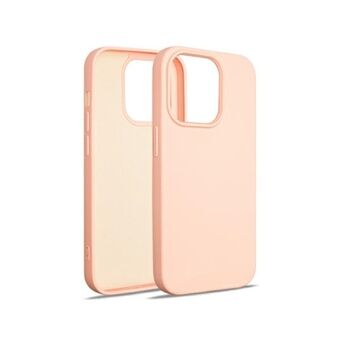Beline silikondeksel for iPhone 15 Pro 6,1 tommer, i rosa-gull/rosa gull.
