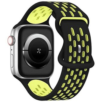 Beline pasek Apple Watch ny Sport Silicone 42/44/45/49mm svart og gul sort/gul eske.