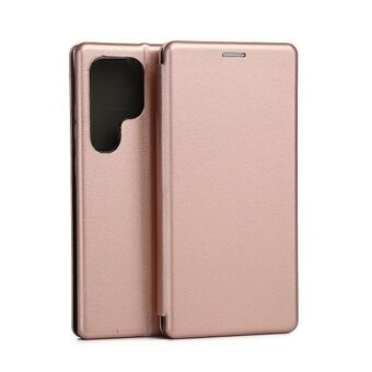 Beline Etui Bok Magnetisk Samsung S24 Ultra S928 rosa-gull