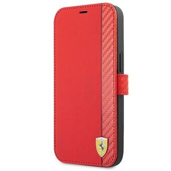 Ferrari iPhone 13 Mini Rød Bok On Track Carbon Stripe