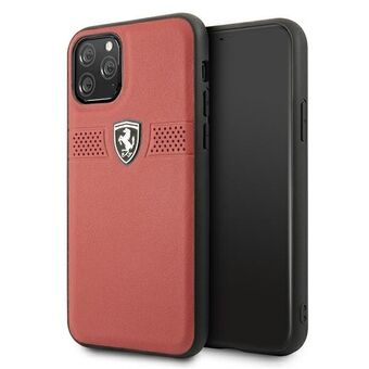 Ferrari iPhone 11 Pro Red Hardcase Off Track Leather