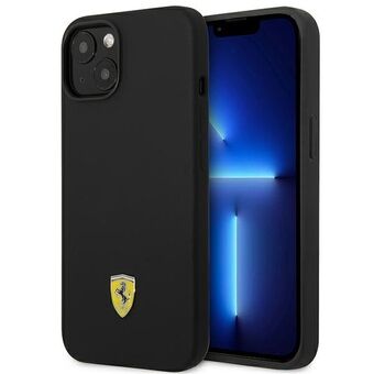 Ferrari FEHCP14SSIBBK iPhone 14 6.1" svart / svart hardcase Silikonmetalllogo