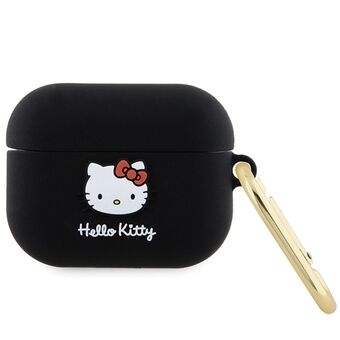 Hei Kitty HKAP3DKHSK Airpods Pro deksel svart silikon 3D Kitty-hode.
