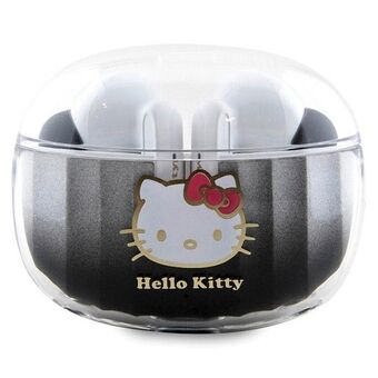 Hei Kitty Bluetooth-hodetelefoner HKTWSHDGKEK TWS + dokkingstasjon svart/svart Gradientelektroplatering Logo