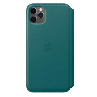 Deksel Apple MY1Q2ZM / A iPhone 11 Pro Max påfuglfjær / blå lærbok