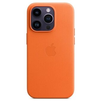 Apple MPPR3ZM/A iPhone 14 Pro Max 6,7" oransje/oransje lærveske MagSafe