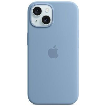 Etui Apple MT0Y3ZM/A iPhone 15 6.1" MagSafe vinterblått silikonfutteral