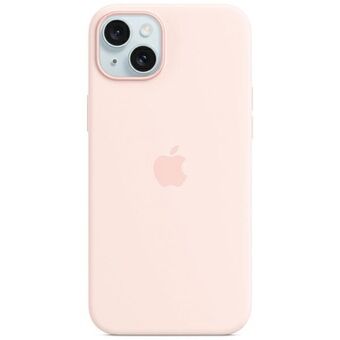 Etuiet Apple MT143ZM/A for iPhone 15 Plus / 14 Plus 6.7" MagSafe i fargen jasnoróżowy, også kjent som lys rosa, er et silikondeksel.